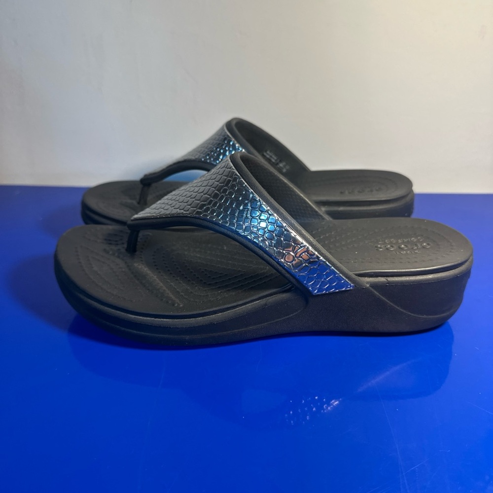 Crocs Dual Comfort Sandals Women’s Size W8 Black